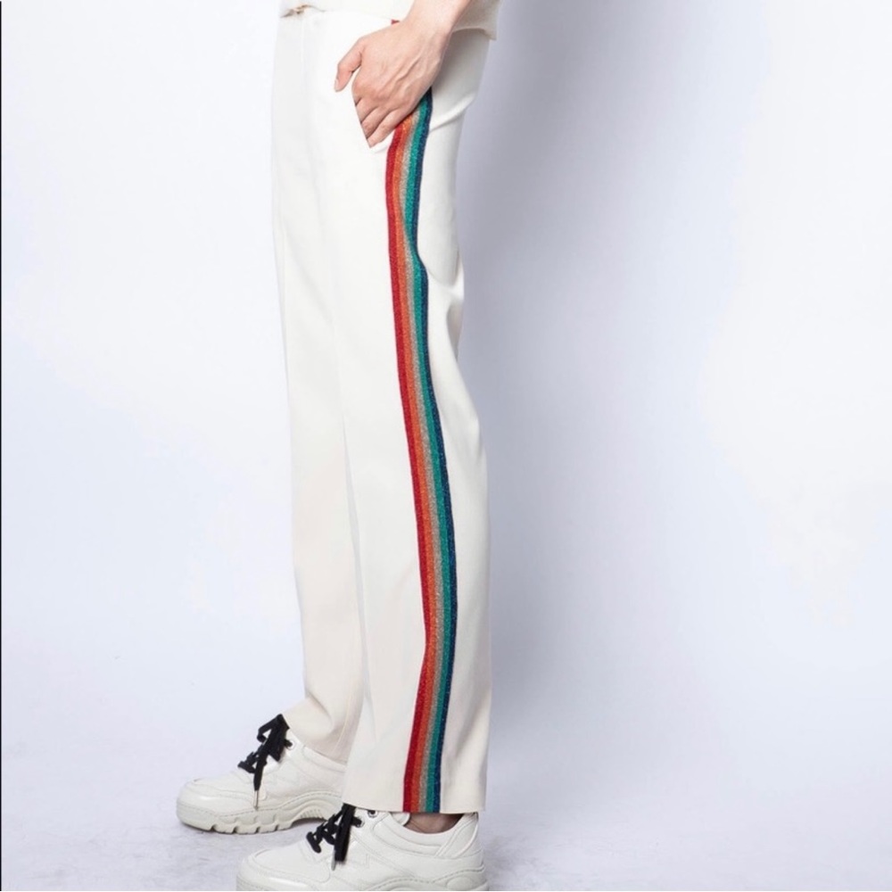 Zadig & Voltaire Poeme Crepe Satin Pants - Vanilla